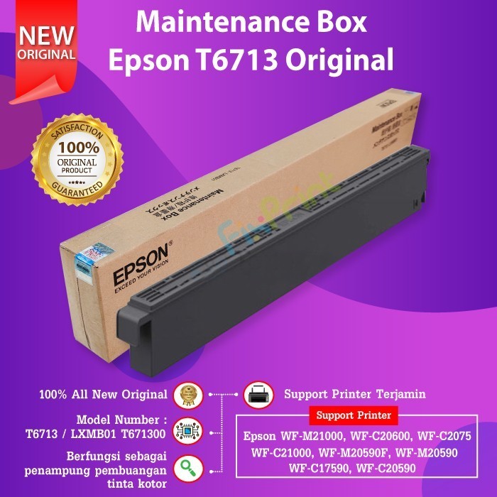 Maintenance Box Epson T6713 LXMB01 T671300 Printer WF-M21000 WF 2060