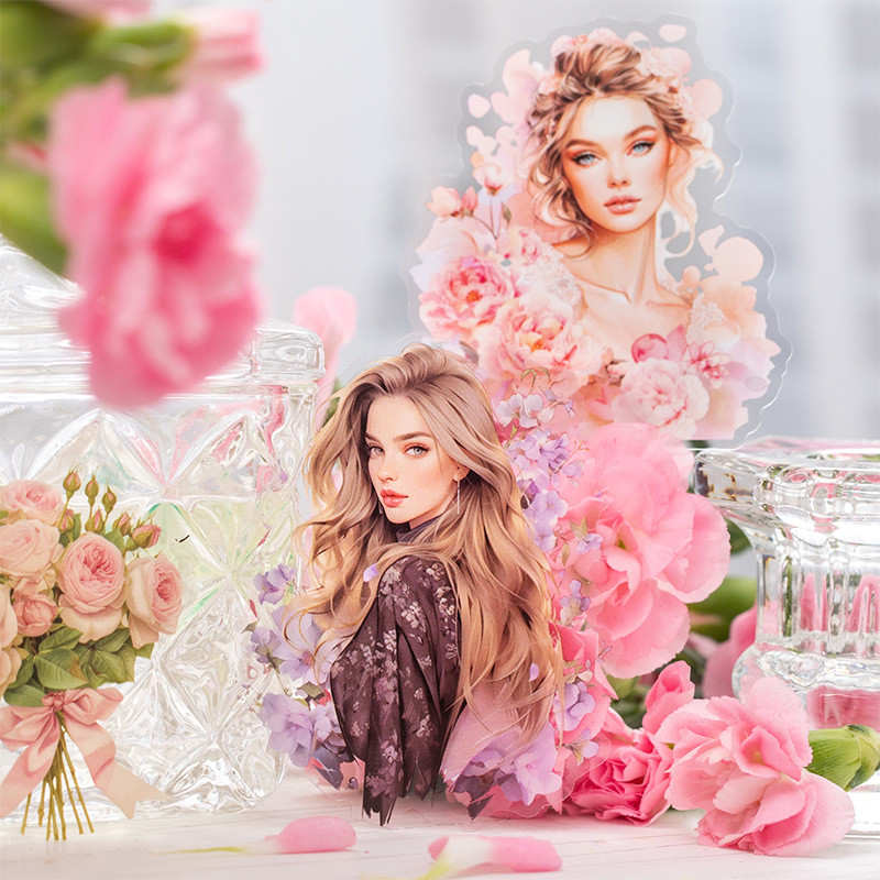 

20pcs/1lot Kawaii Stationery Stickers The girl with the flowers Diary Planner Decorative Mobile Stickers Scrapbooking DIY Craft