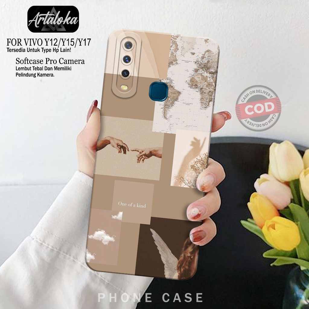 Softcase Hp Vivo Y12/Y15/Y17 Fashion Case Aesthetic Case Vivo Y12/Y15/Y17 Silikon TPU Pro Camera Cas