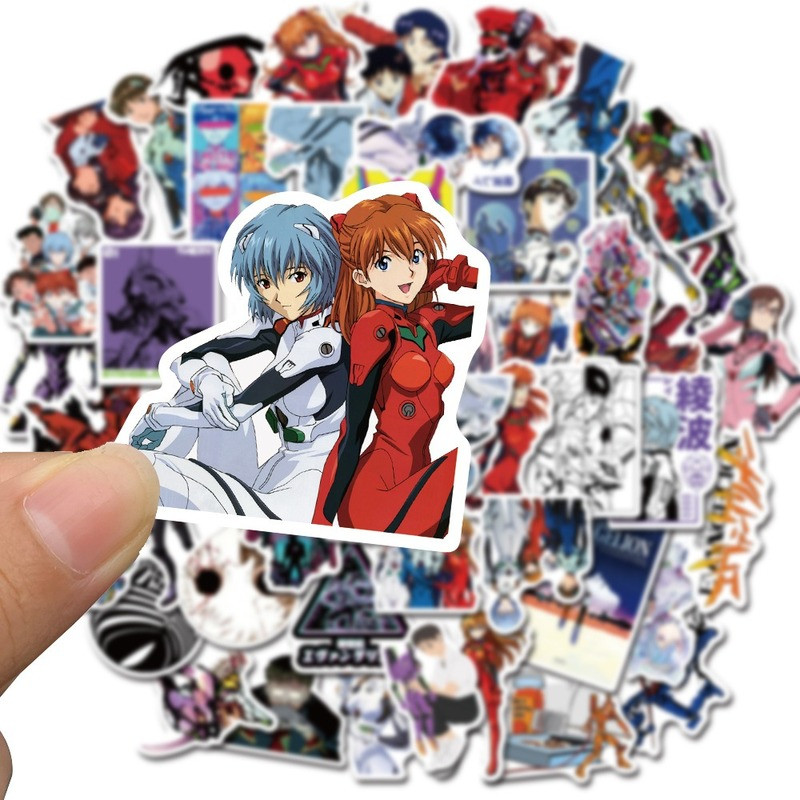

10/50PCS Cartoon Anime Evangelion Character Graffiti Waterproof Sticker Novelty Luggage Decoration Stickers Stationery Stickers