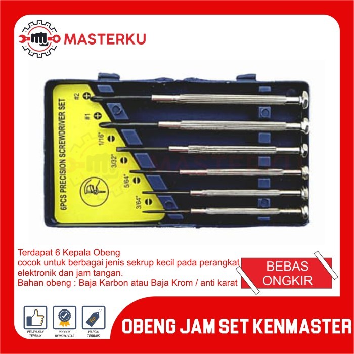 OBENG JAM KENMASTER / OBENG JAM SET 6 KENMASTER / OBENG MINI / OBENG PERBAIKAN JAM