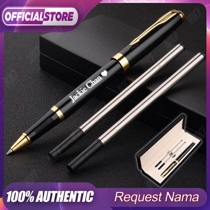 

[N E W] Request Nama Pena Kustom Pena Logam 2 Isi Ulang (Hitam)