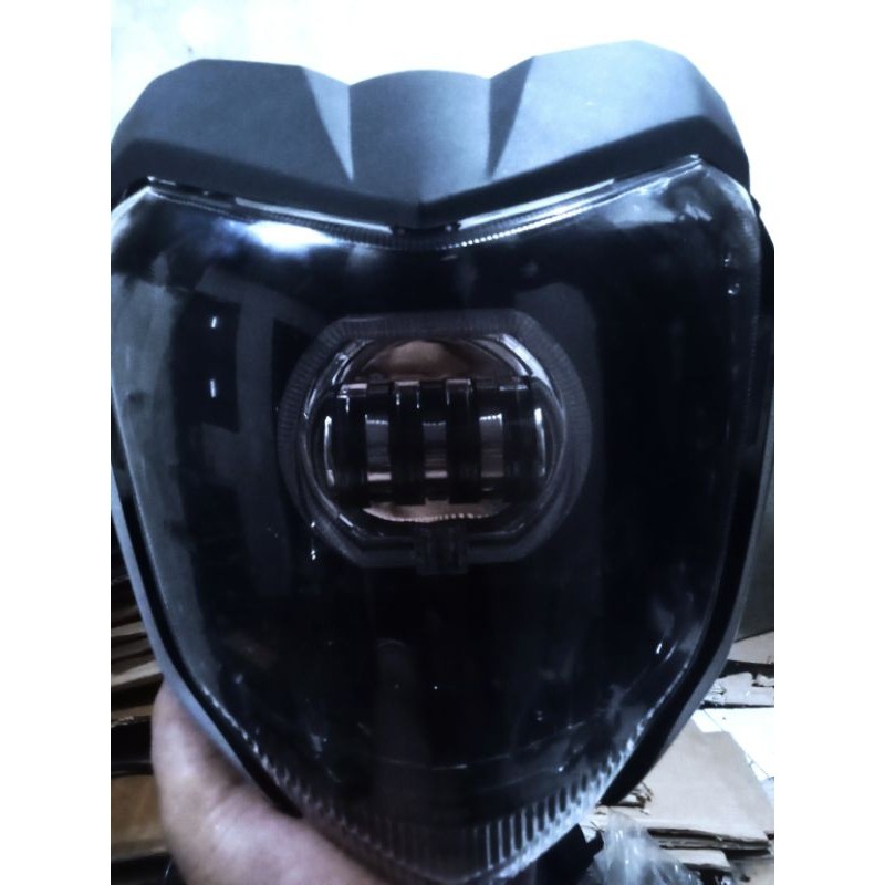 Reflektor Kedok Lampu Depan Byson Plus Lampu Biled Daymaker 4 Mata Coustom Smoke Full Set Sama Kupin