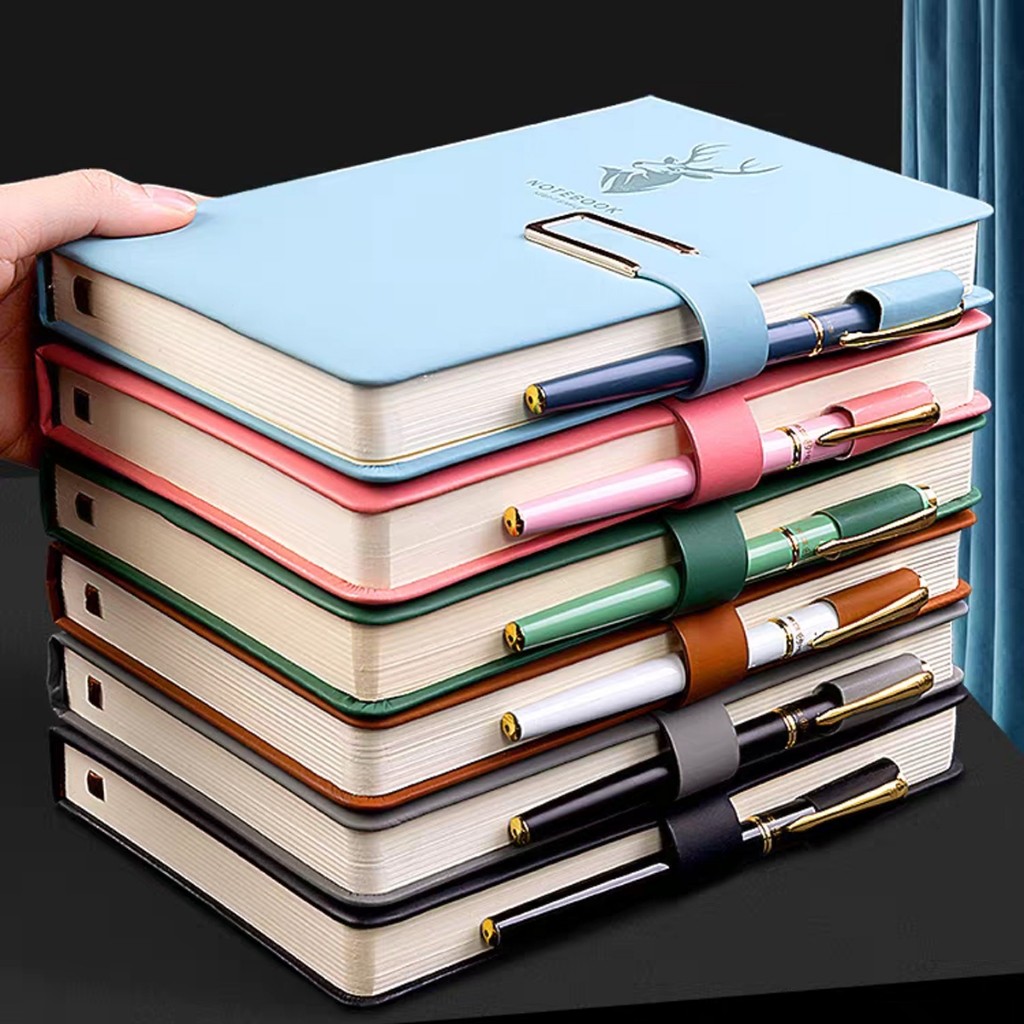 

【Dotding】Buku Catatan Harian Kulit Tebal A5 360 Halaman / 160 Halaman Tahan Lama dengan Tutup Magnet Cocok untuk Kantor dan Pribadi H402
