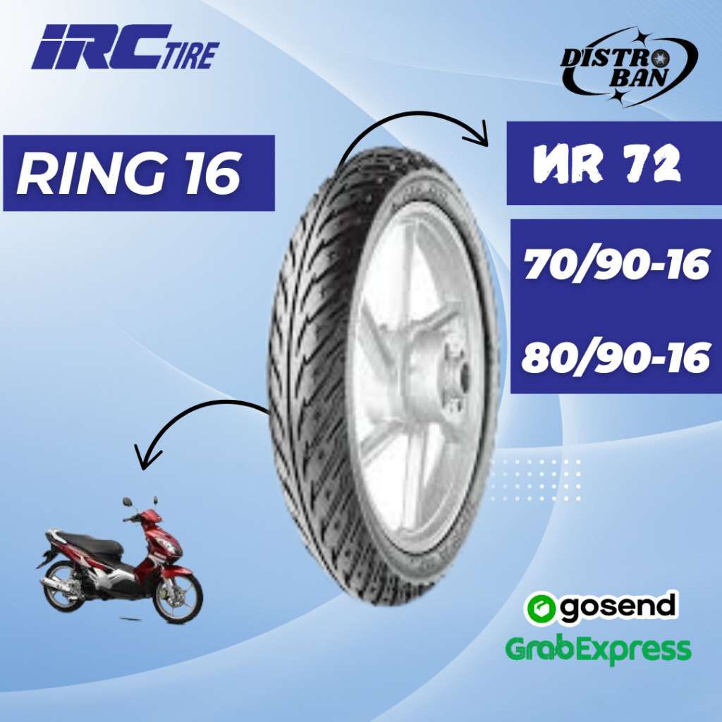 Ban Luar IRC NR72 70/90 80/90 Ring 16 untuk Motor  NUVO