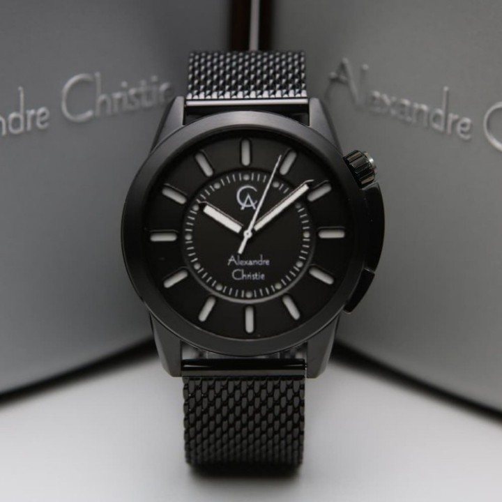 ORIGINAL Jam Tangan Pria Alexandre Christie AC 8632 / AC8632 Garansi 1 Tahun - Stainless Steel
