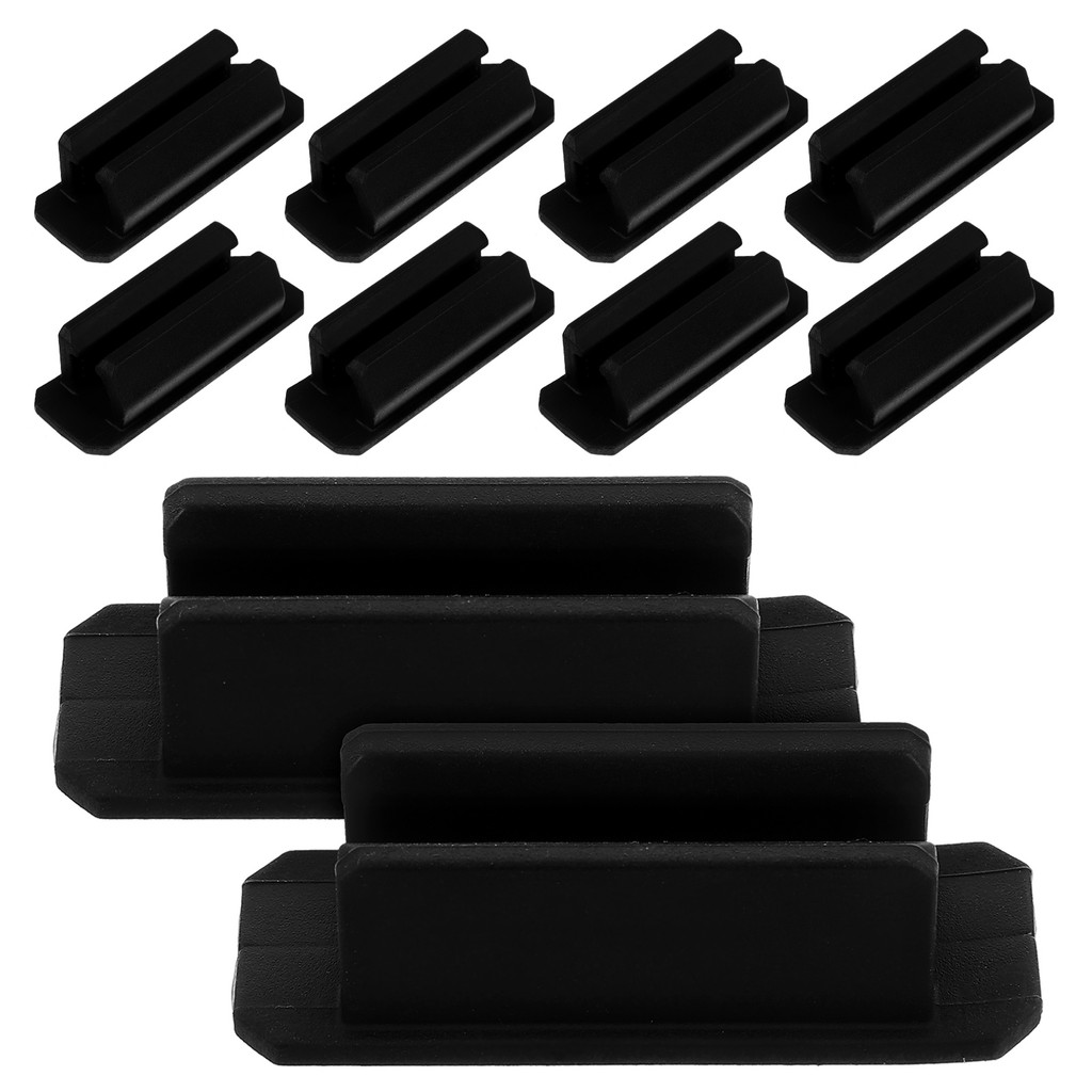 

10 Pcs Desktop Silicone Pen Cover Cord Office Pencil Holder Buckle Buckles Adhesive Bracket Case Child