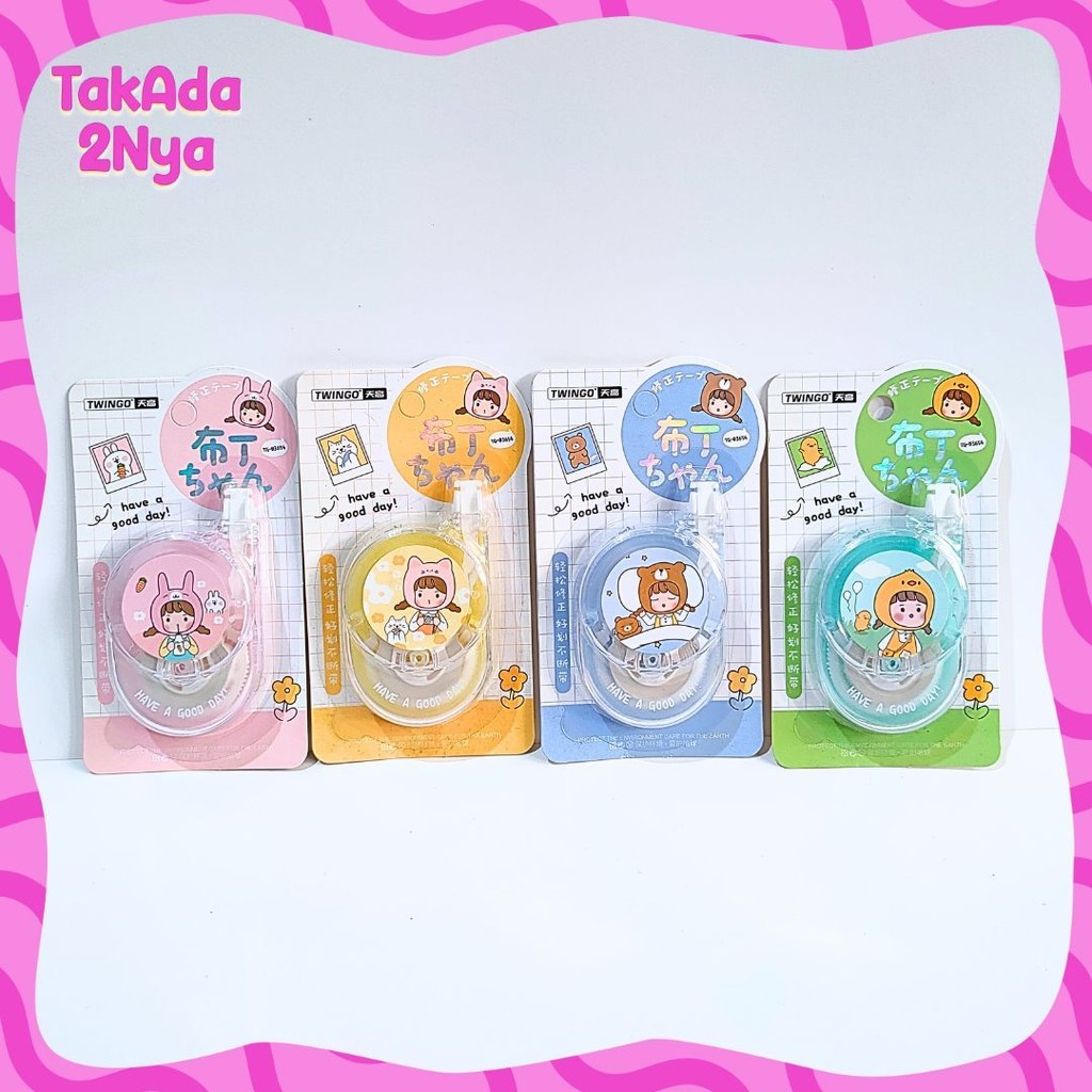 

Tip-X Tape Twingo Girl Have a Good Day TG-B3654 Correction Tape Tip x Tipex Kertas Tip-Ex Penghapus Pulpen Tipe X