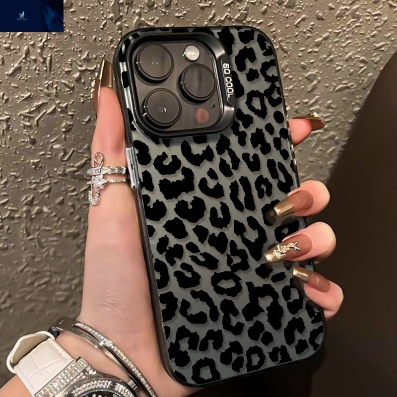 Black Leopard Print Pattern Silicone Phone Case For OPPO A1K A3S A5 A5S A7 A8 A9 A11 A12 A15 A16 A17