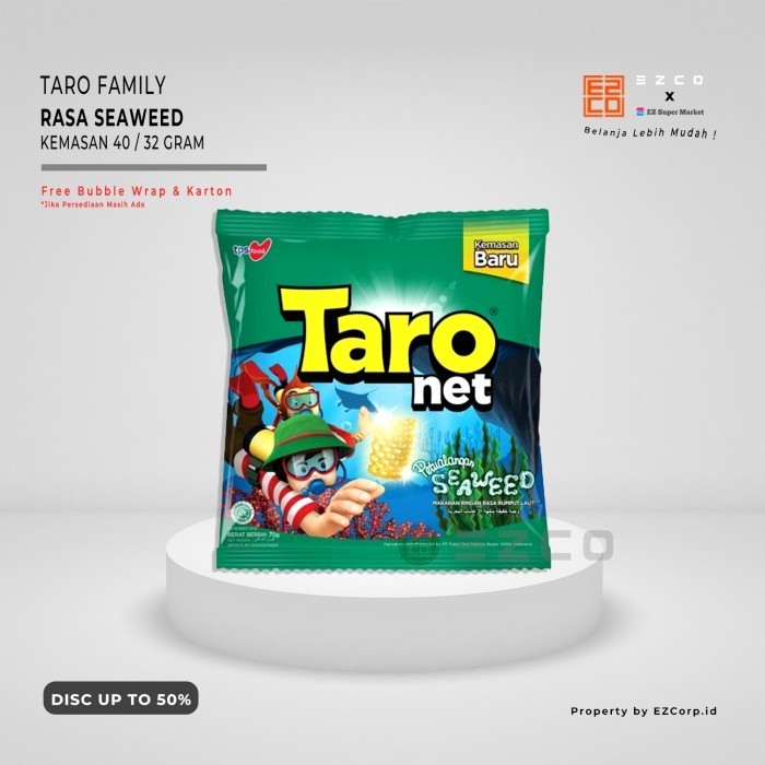 

TARO FAMILY RASA SEAWEED KEMASAN 40 / 32 GRAM