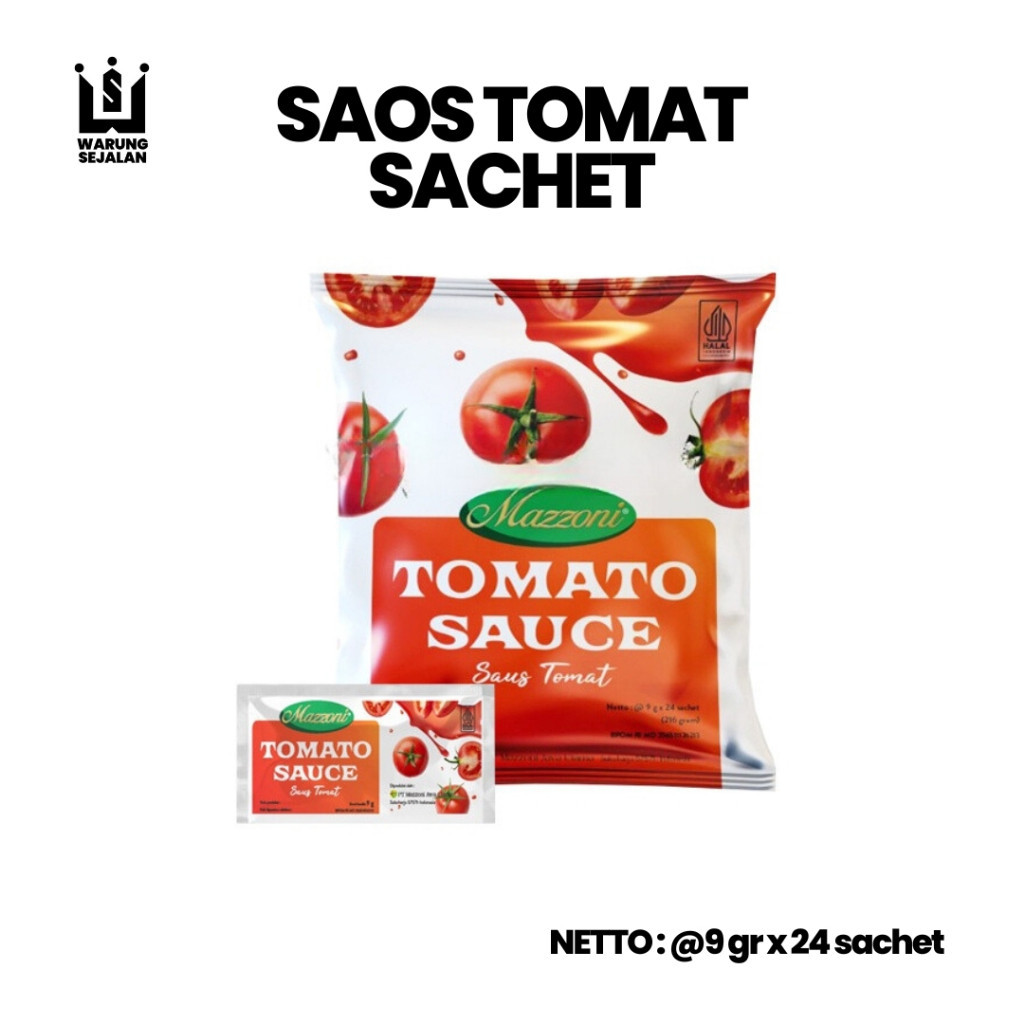 

MAZZONI Tomato Sauce Sachet 9gr (24 Pcs)