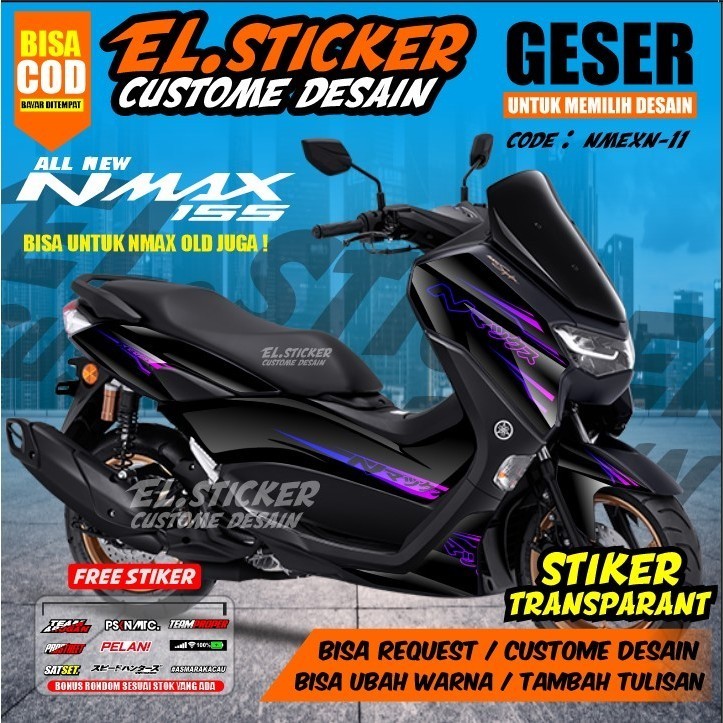 Striping Transparan Nmax New Stiker Setripping Motor Yamaha Nmax old 155 Transparan Cuatome Decal St
