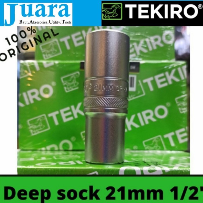 Deep Sock TEKIRO 21mm 1/2" 6pt Kunci Roda Panjang SC- DW0499