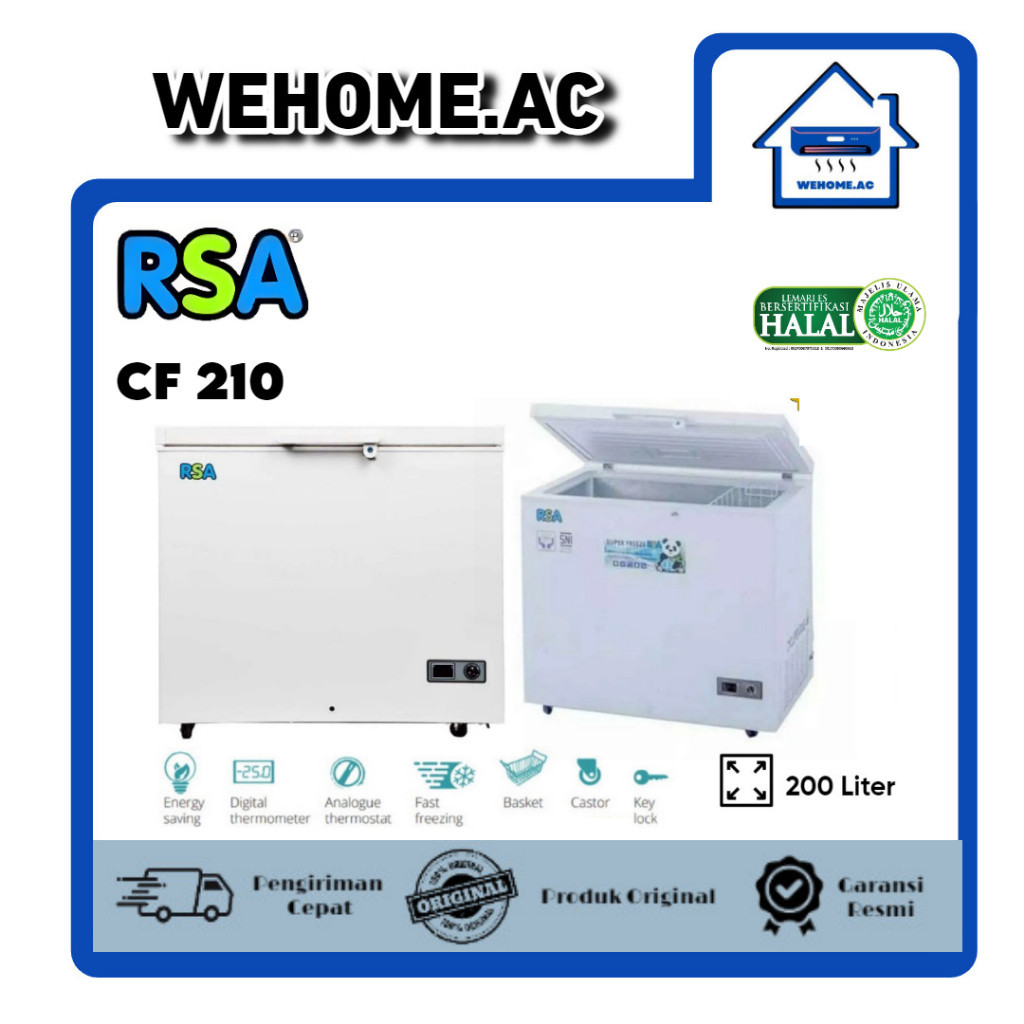 Chest Freezer RSA CF210 Freezer Box RSA 200 Liter Lemari Pembeku RSA