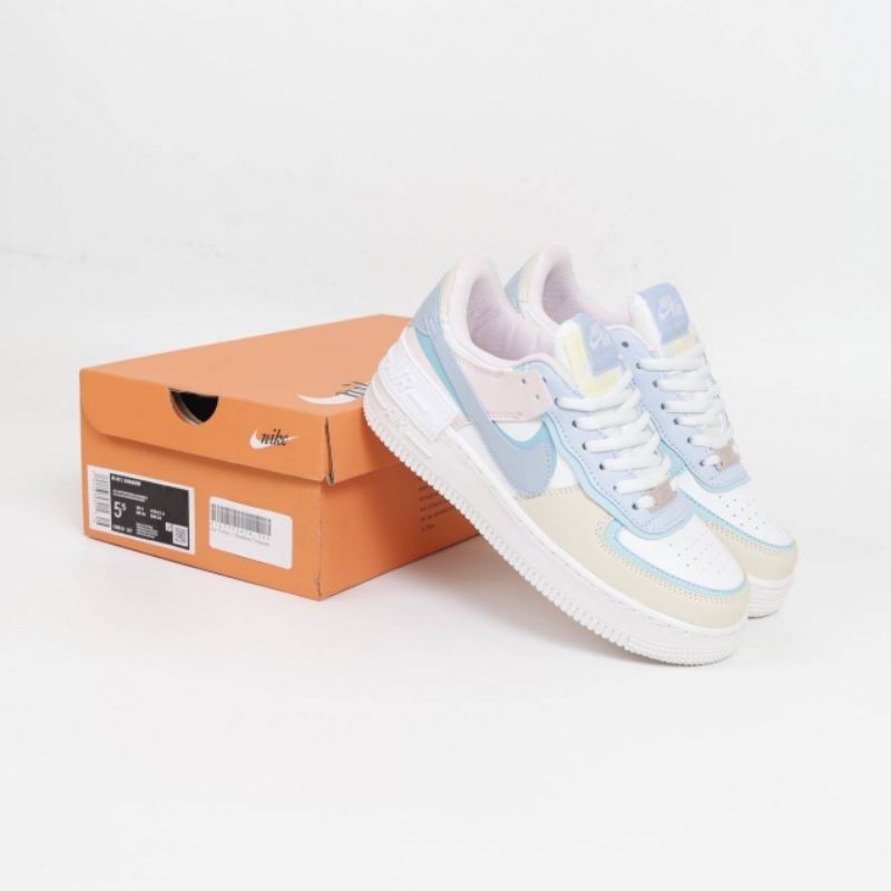 [heygan] Sepatu Sneakers Nike Air Force 1 Shadow White Unicorn Made In Vietnam