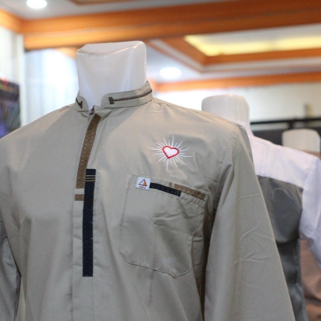 Baju koko cream Lengan panjang PSHT simple