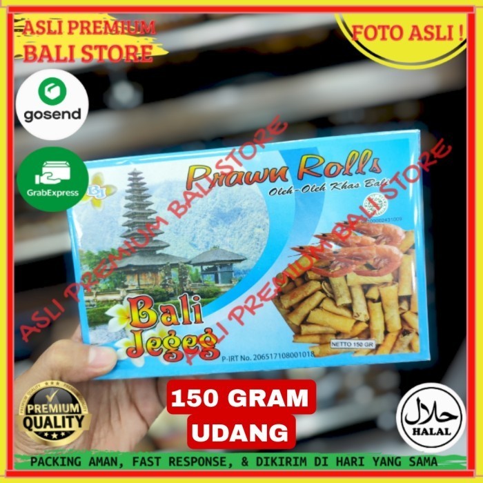 

OLEH OLEH MAKANAN CEMILAN CAMILAN SNACK KULINER KHAS ASLI ORI ORIGINAL BALI KERIPIK KRIPIK PRAWN LUMPIA ROLLS UDANG 150 GRAM GR