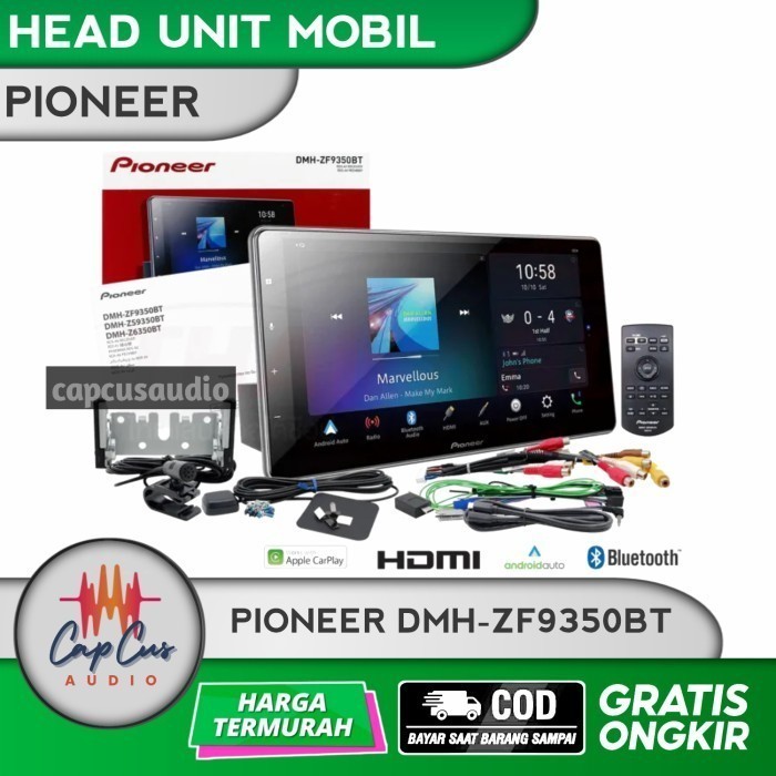 Head Unit Mobil Pioneer Dmh-Zf9350Bt 9 Inch Single Din Zf 9350 Bt Ori Terlaris