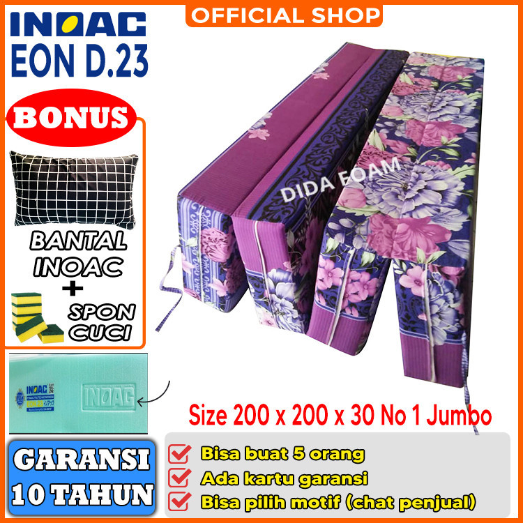 Kasur Lipat busa inoac 200x200x30 EON D23 nomor 1 king size gratis bantal termurah bisa COD / kasur 