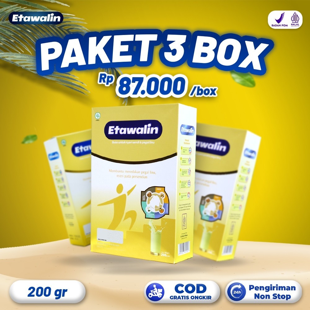 

Psket 1 box harga 50k Etawalin Paket 3 Box – Susu Etawa Tingkatkan Kepadatan & Kesehatan Tulang Sendi Atasi Nyeri Sendi Susu Anti Asam Urat Rematik Reumatik