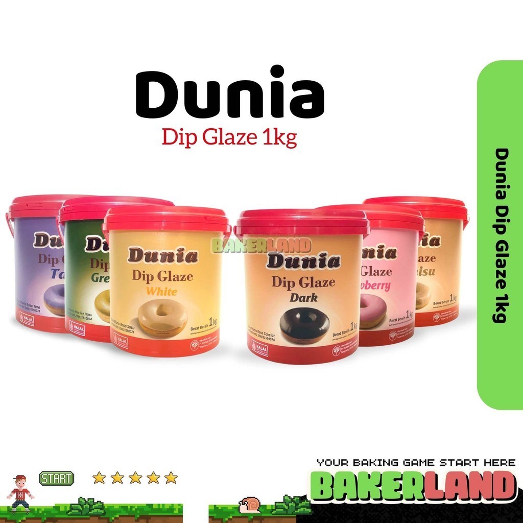 

Dunia Dip Glaze 1 kg / Toping Donat Dunia / Selai Donat / Dunia Selai Donat