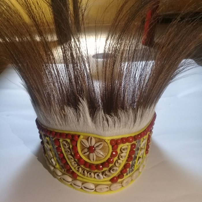 Topi Mahkota Adat Papua Asli Dari Bulu Kasuari