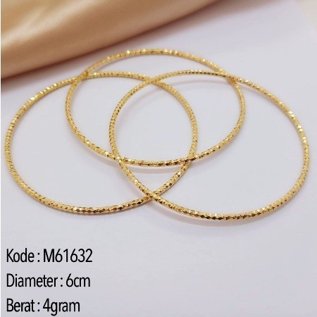 COD -  Gelang Tangan Keroncong Titanium Slop Langsung Lapis Emas 24karat
