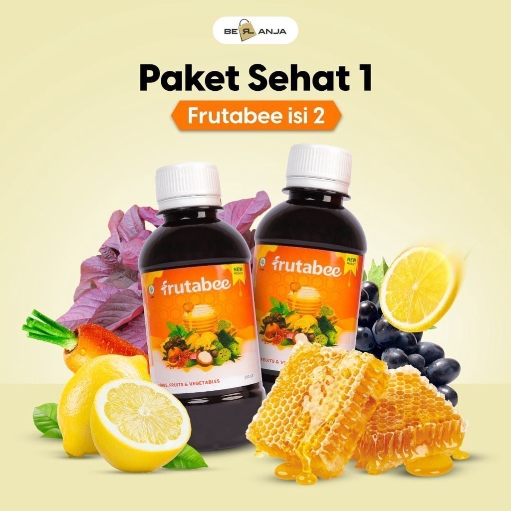 Berlanja Frutabee Madu Murni Asli Tanpa Campuran Kemasan 2 Botol | Vitamin Penambah Nafsu Makan | Me
