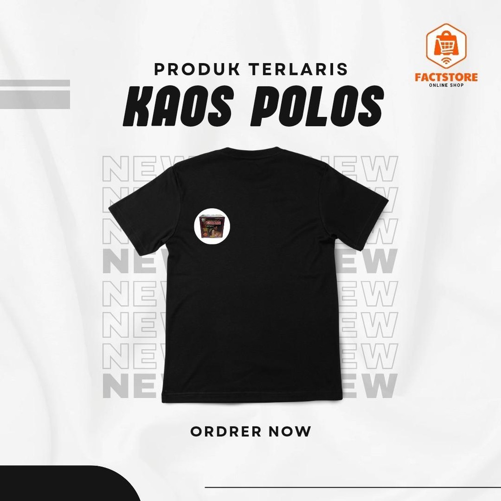 Kaos polos gambar puncak rasa blister original