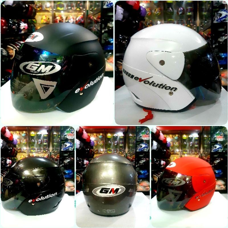 HELM GM EVOLUTION VISOR PELANGI 100% ORIGINAL