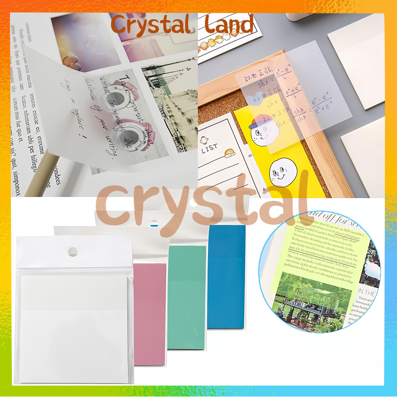 

Sticky Note Transparan Tahan Air Kantor / Plastik Dapat Ditulis / Sekolah Kantor / Memo Bening Tempel