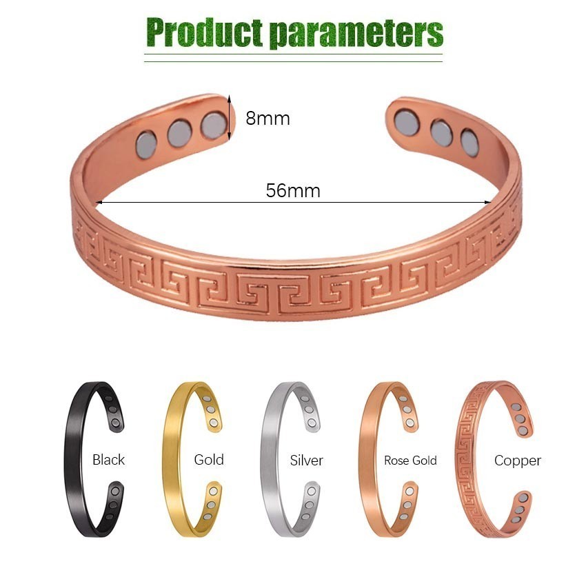 Gelang Kesehatan Titanium Magnet Wanita Gelang Tembaga Anti Karat Kuningan