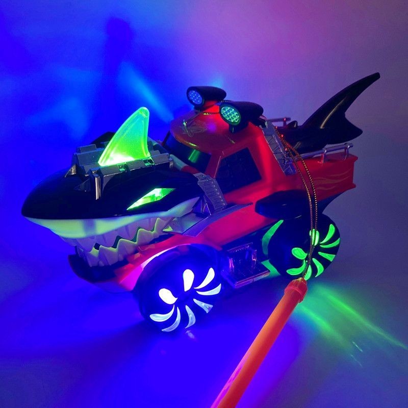 Mainan Mobil/Anak Laki-laki Portabel Musik Elektrik Ekor Dinosaurus Goyang Mobil Transformator Lente