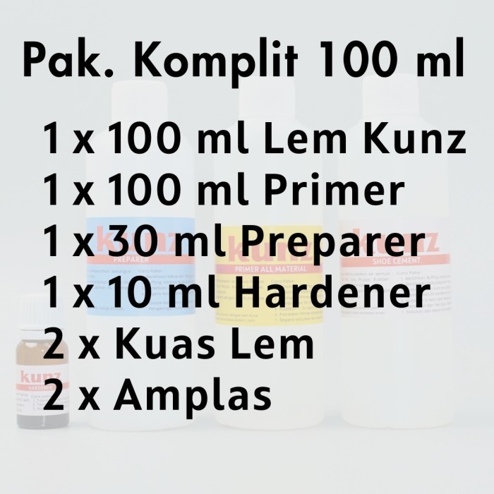 

Lem Sepatu - Kunz shoe cement - shoe glue adhesive - Pk. Komplit 100