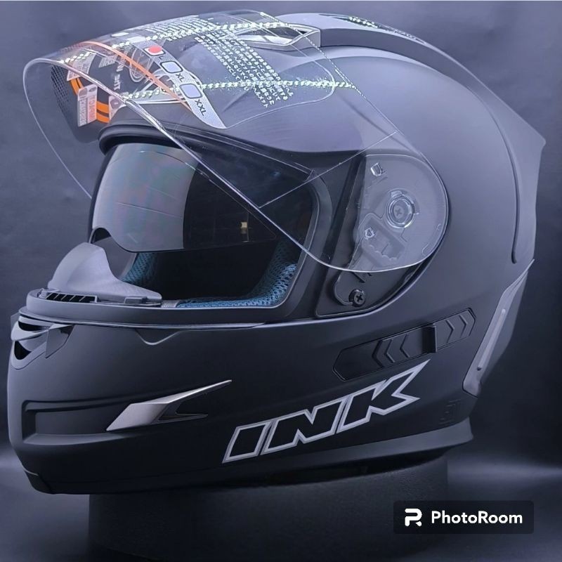 Helm INK Stealth Double Visor Full Face ORIGINAL 100% INK VIRAL TERBARU