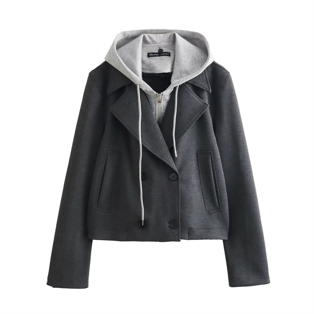 Jas Blazer Panjang Pria Coat Mentel Korea Hitam