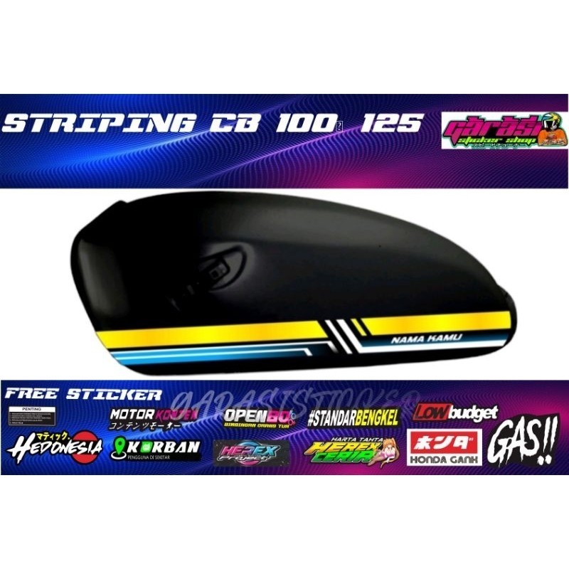 STRIPING CB LIST BAWAH HITS - STRIPING CB KEREN - STRIPING CB CUSTOM PRINT cb 100 cb125