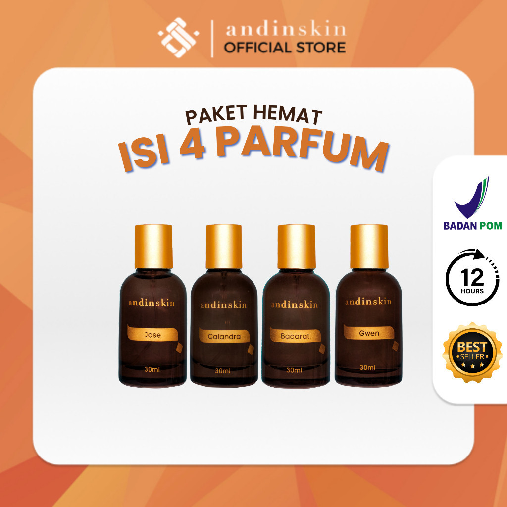 PRODUK TERBARU # Andinskin Eau De Parfum Paket Hemat isi 4 Parfum EDP 30ml