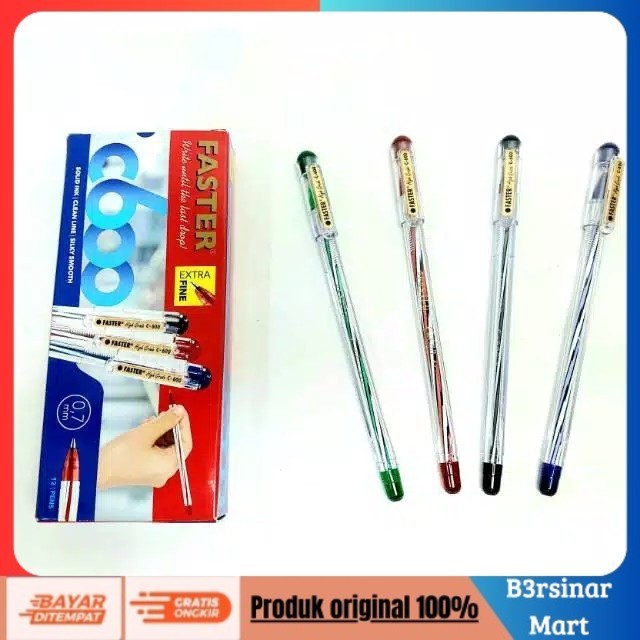 

[[KUALITAS TERBAIK]] PULPEN FASTER C600 / ASLI C600, Hitam COD
