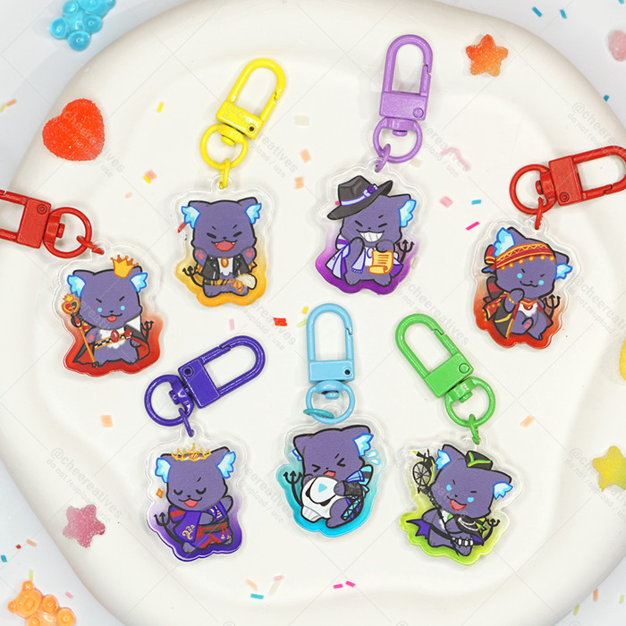 [last chance] Twisted Wonderland - Dressup Grim - Acrylic Charm / Keychain & Sticker