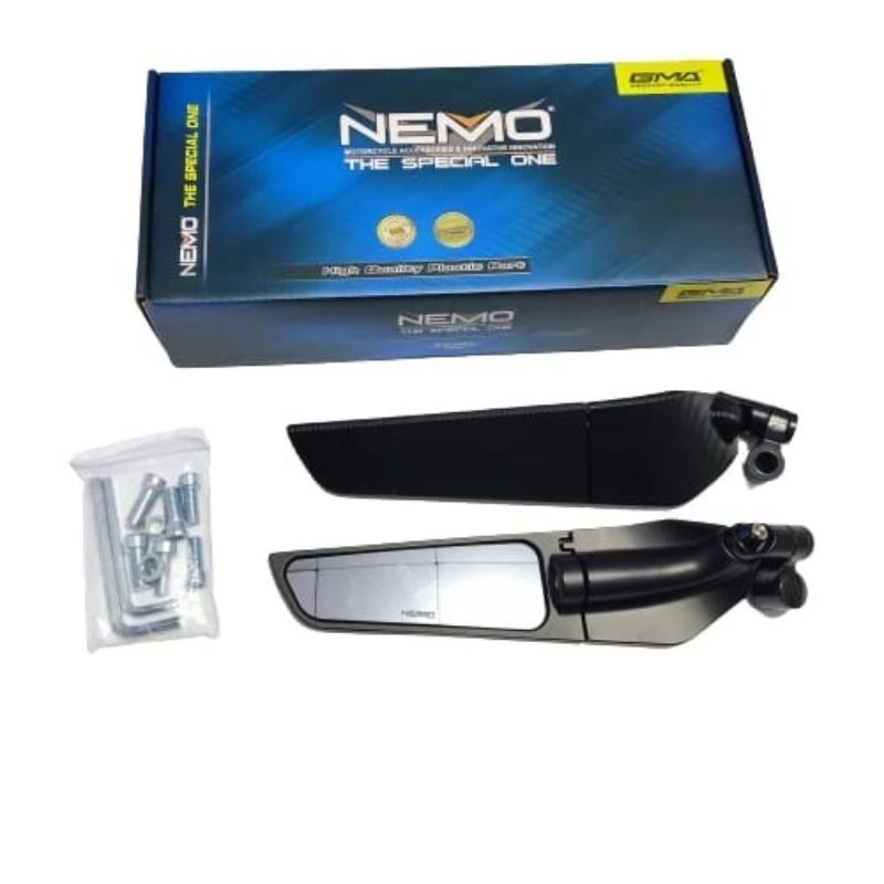 Spion Winglet Model Rizoma CNC Merk GMA Nemo Kaca Cembung Universal Semua Motor Vario Scoopy Beat Ae