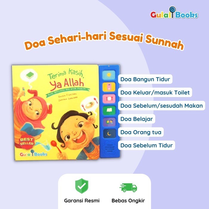 [PROMO MURAH] SOUND BOOK ANAK/TERIMA KASIH YA ALLAH/GULALI BOOKS