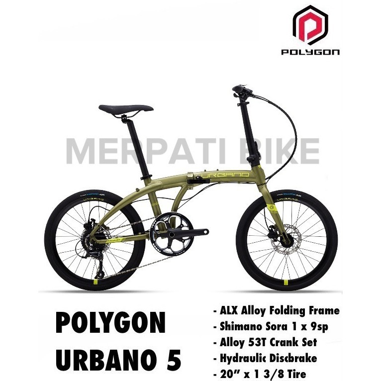 Sepeda Lipat Polygon Urbano 5 - Green