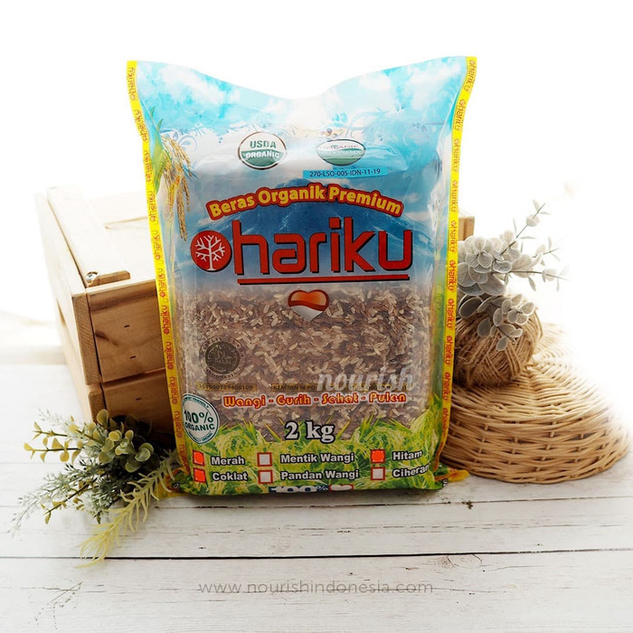 

Hariku, Organic Mix Rice (Black, Brown Red Rice) Beras Organik Mix 2kg