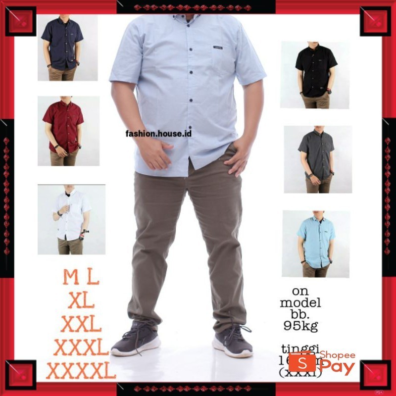 KAIN ADEM LEMBUT HALUS TEBAL / HEM Kemeja Polos Pria Kasual Kemeja Pria Kemeja Pendek Kemeja Baju Ke