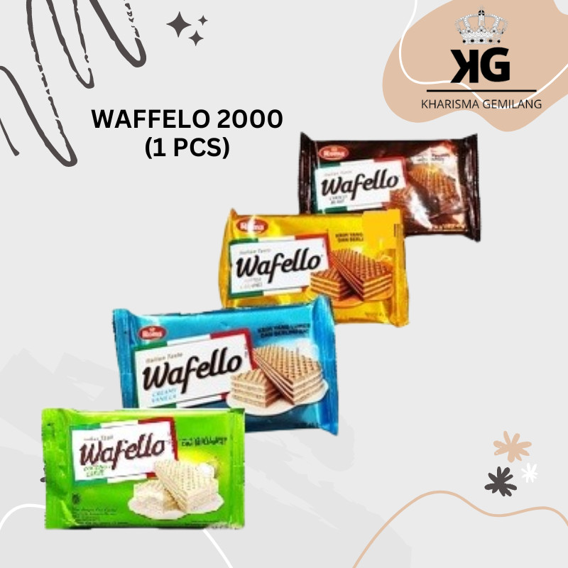 

KG - WAFELLO COKLAT 2000 (1 PCS) Waffer Coklat Caramel Biskuit Lapis Kue Manis Anak Dewasa Murah