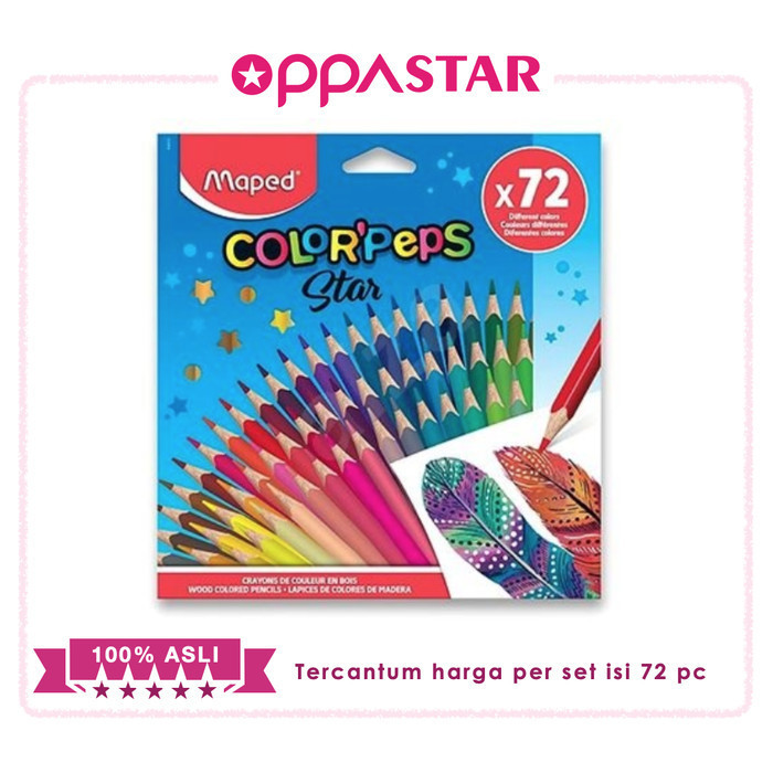 

✨LARIS✨ -Pensil Warna Set Maped Color Peps Star 72 Warna /set