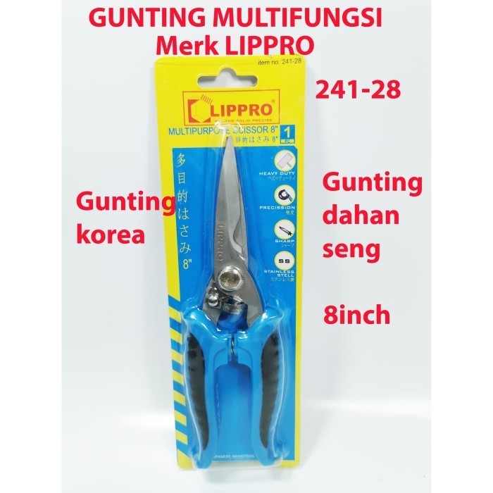 

LG09 LIPPRO GUNTING KOREA SERBAGUNA SENG DAHAN KAIN KERTAS 8" 241-28