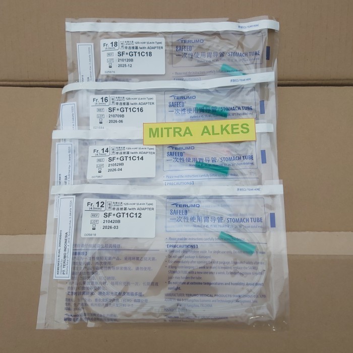 Ngt Stomach Tube TERUMO Fr 12 14 16 18 / Selang Makan Ngt TERUMO.