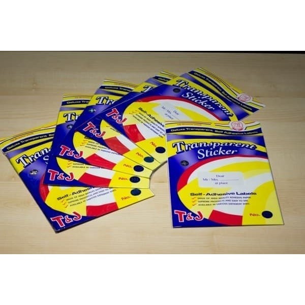 

Jual Label Transparan / Transparent / Transparant T&J 103